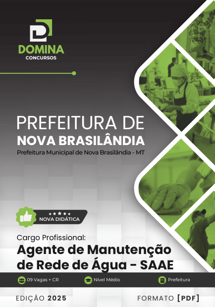 Apostila Agente Manutenção SAAE Nova Brasilândia MT 2025