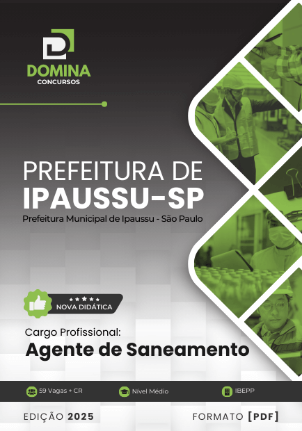 Apostila Agente de Saneamento Ipaussu SP 2025