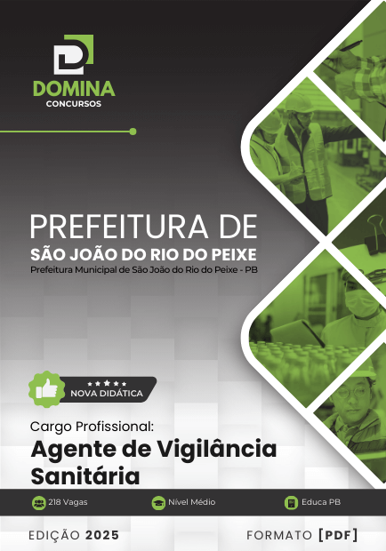 Apostila Agente de Vigilância Sanitária São João Rio Peixe PB 2025
