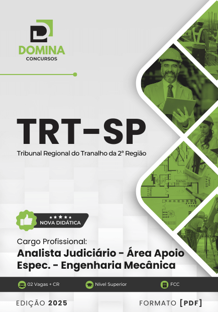Apostila Analista Judiciário Engenheiro Mecânico TRT SP 2025