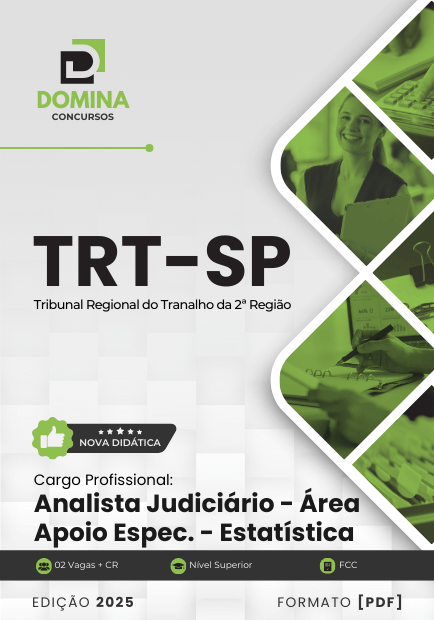 Apostila Analista Judiciário Apoio Especializado Estatística TRT SP 2025
