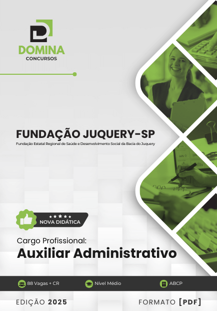 Apostila Auxiliar Administrativo Fundação Juquery SP 2025