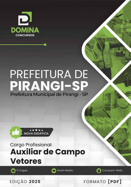 Apostila Auxiliar de Campo Vetores Pirangi SP 2025