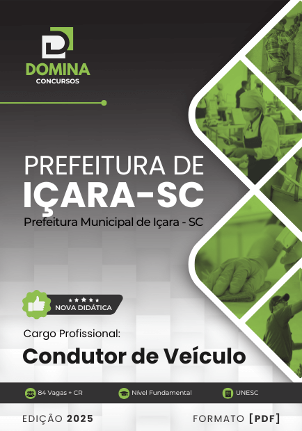 Apostila Condutor de Veículo Içara SC 2025