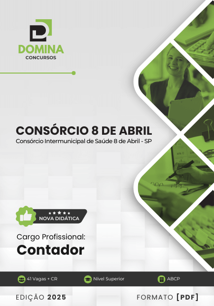 Apostila Contador Consórcio Saúde 8 de Abril SP 2025
