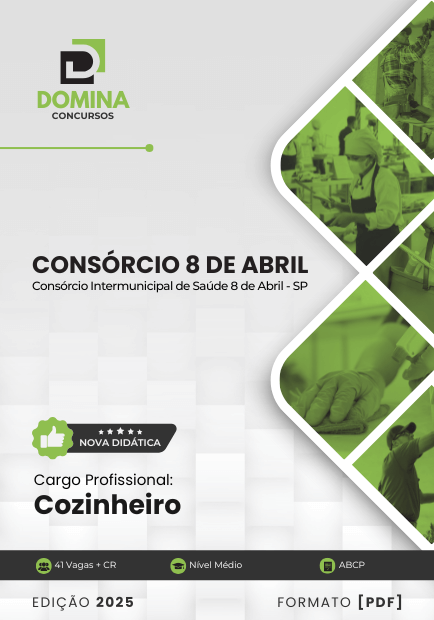 Apostila Cozinheiro Consórcio Saúde 8 de Abril SP 2025