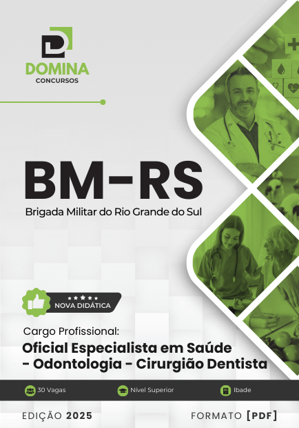 Apostila Oficial Saúde Odontologia Cirurgião Dentista BM RS 2025