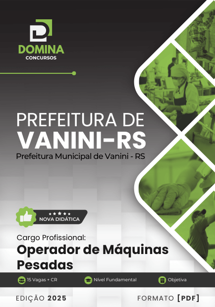 Apostila Operador de Máquinas Pesadas Vanini RS 2025