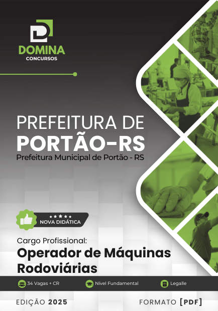Apostila Operador Máquinas Rodoviárias Portão RS 2025