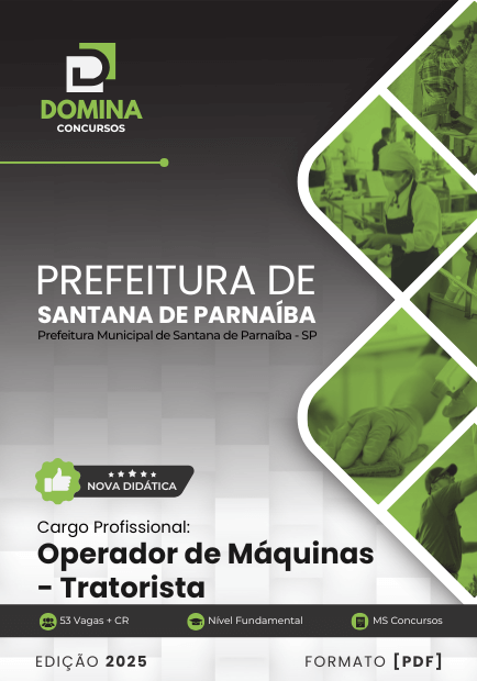 Apostila Operador Máquinas Tratorista Santana de Parnaíba SP 2025