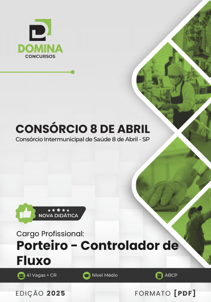 Apostila Porteiro Consórcio Saúde 8 de Abril SP 2025