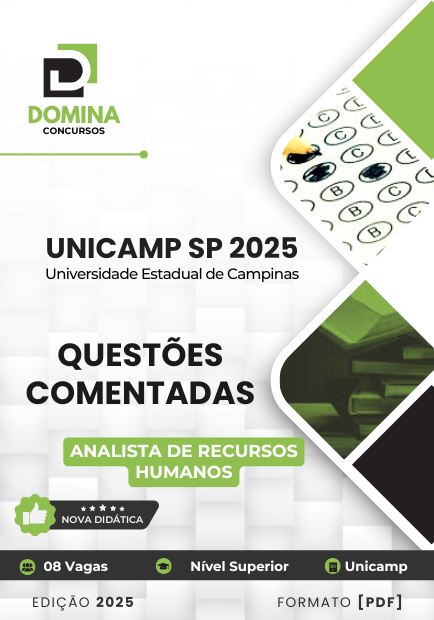 50 Questões Comentadas Analista Recursos Humanos UNICAMP SP 2025