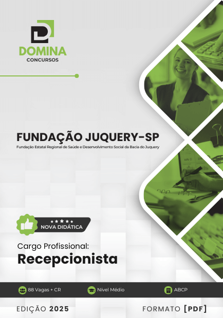 Apostila Recepcionista Fundação Juquery SP 2025