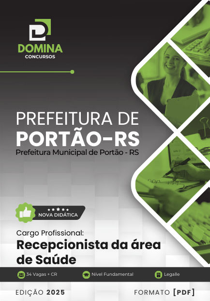 Apostila Recepcionista área Saúde Portão RS 2025