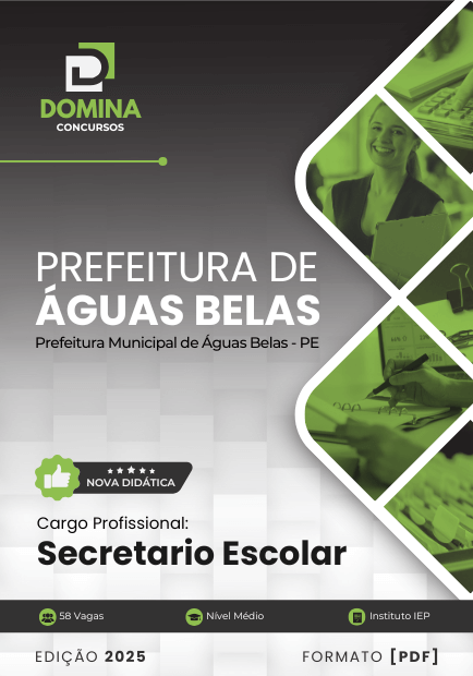 Apostila Secretario Escolar Águas Belas PE 2025