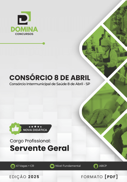 Apostila Servente Geral Consórcio Saúde 8 de Abril SP 2025