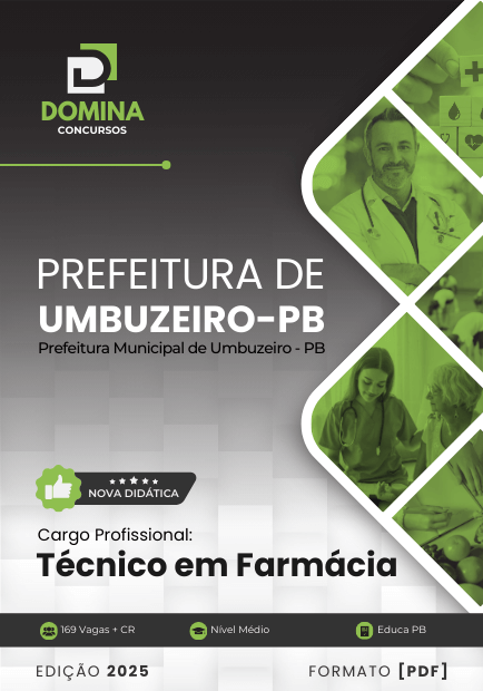 Apostila Técnico em Farmácia Umbuzeiro PB 2025