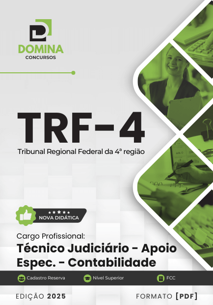 Apostila Técnico Judiciário Contabilidade TRF 4 2025