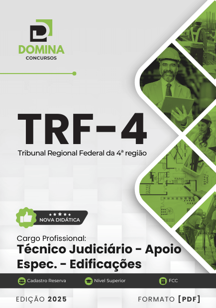 Apostila Técnico Judiciário Técnico em Edificações TRF 4 2025