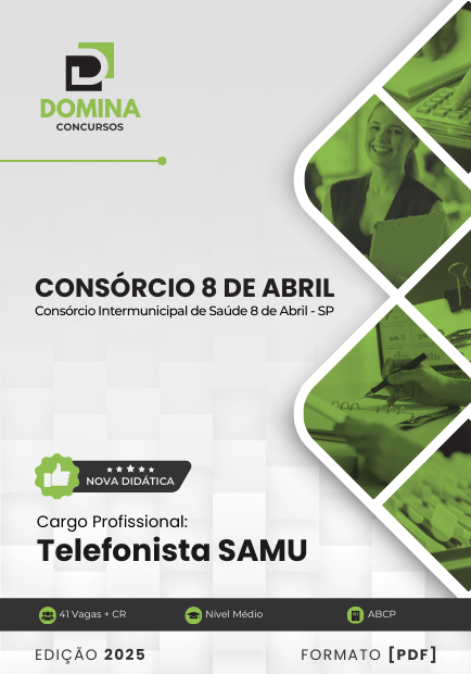 Apostila Telefonista SAMU Consórcio Saúde 8 de Abril SP 2025