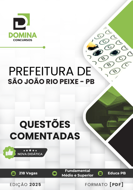 150 Questões Comentadas São João Rio Peixe PB 2025