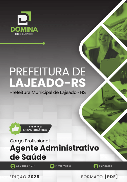 Apostila Agente Administrativo de Saúde Lajeado RS 2025