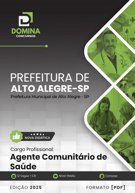 Apostila Agente Comunitário de Saúde Alto Alegre SP 2025