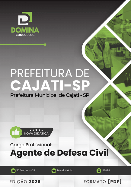 Apostila Agente de Defesa Civil Cajati SP 2025