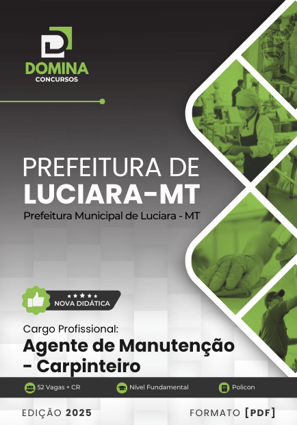 Apostila Agente de Manutenção Carpinteiro Luciara MT 2025