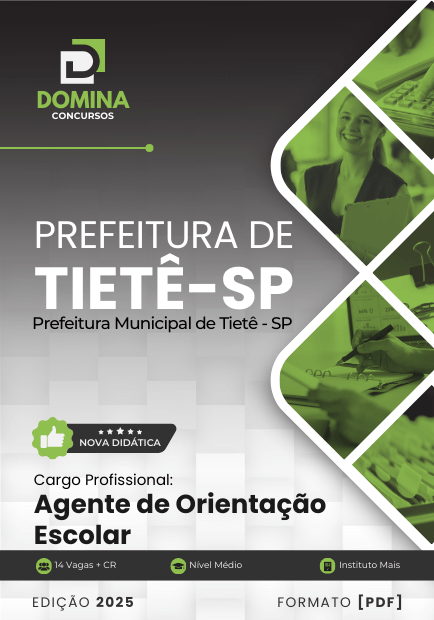 Apostila Agente de Orientação Escolar Tietê SP 2025