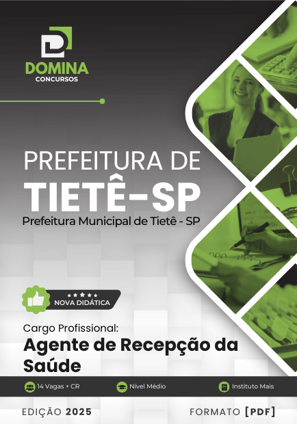 Apostila Agente de Recepção da Saúde Tietê SP 2025