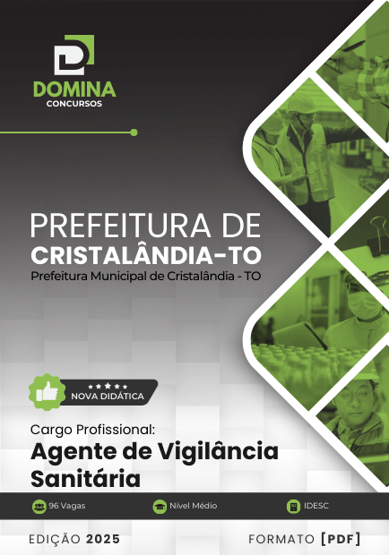Apostila Agente de Vigilância Sanitária Cristalândia TO 2025