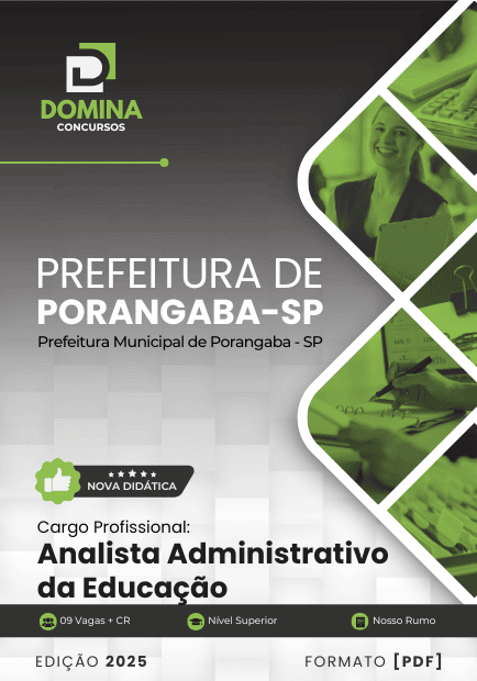 Apostila Analista Administrativo da Educação Porangaba SP 2025