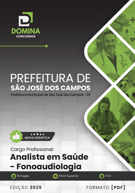 Apostila Analista em Saúde Fonoaudiologia São José dos Campos SP 2025