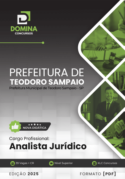 Apostila Analista Jurídico Teodoro Sampaio SP 2025