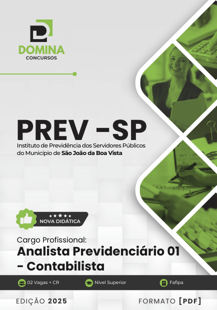 Apostila Analista Previdenciário Contabilista PREV São João Boa Vista SP 2025