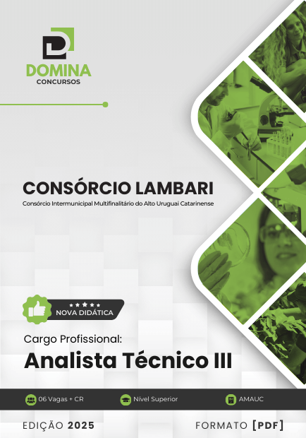 Apostila Analista Técnico III Consórcio Lambari SC 2025