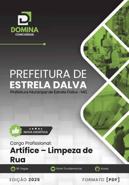 Apostila Artífice Limpeza de Rua Estrela Dalva MG 2025