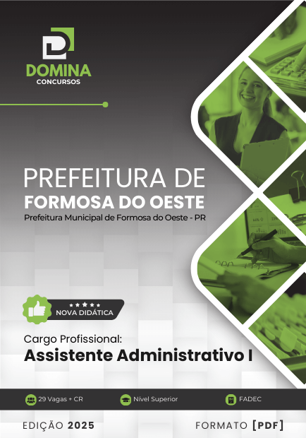Apostila Assistente Administrativo Formosa do Oeste PR 2025