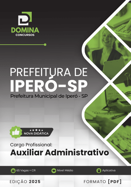Apostila Auxiliar Administrativo Iperó SP 2025