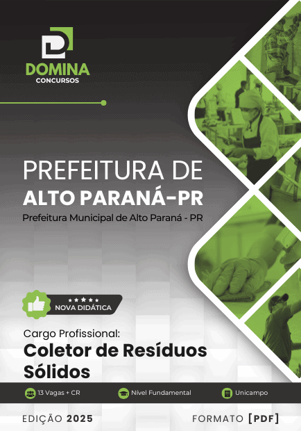 Apostila Coletor de Resíduos Sólidos Alto Paraná PR 2025