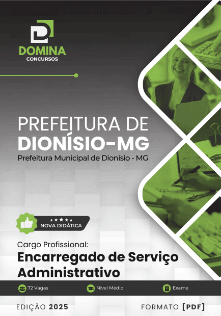 Apostila Encarregado de Serviço Administrativo Dionísio MG 2025
