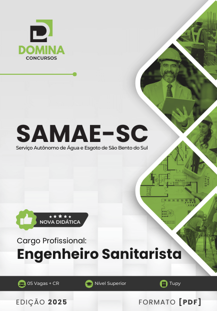 Apostila Engenheiro Sanitarista SAMAE São Bento do Sul SC 2025