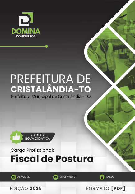 Apostila Fiscal de Postura Cristalândia TO 2025