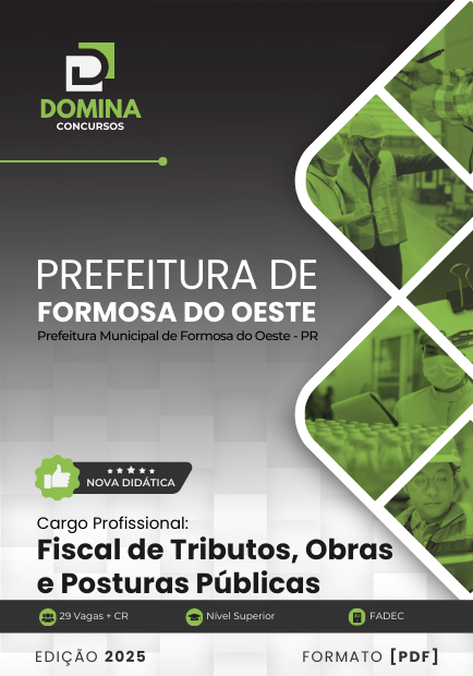 Apostila Fiscal de Tributos e Obras Formosa do Oeste PR 2025