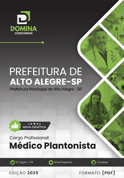Apostila Médico Plantonista Alto Alegre SP 2025