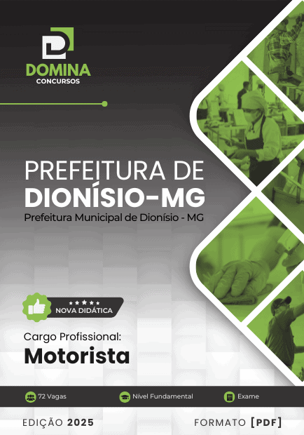 Apostila Motorista Dionísio MG 2025