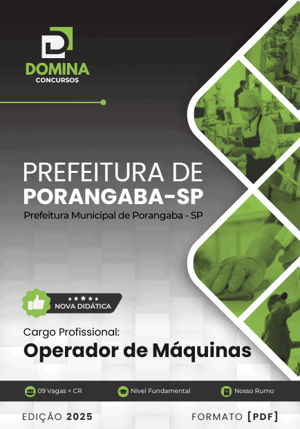Apostila Operador de Máquinas Porangaba SP 2025