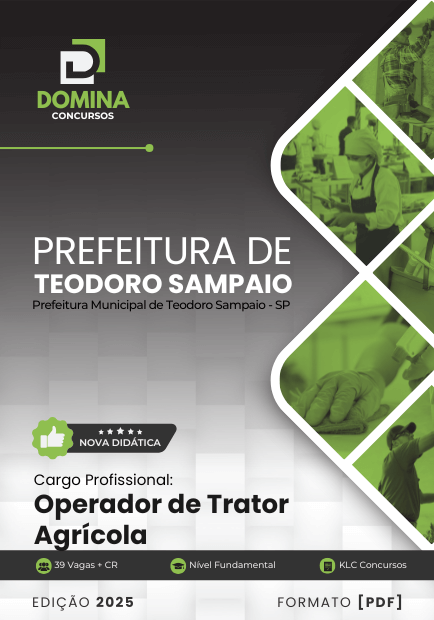 Apostila Operador de Trator Agrícola Teodoro Sampaio SP 2025