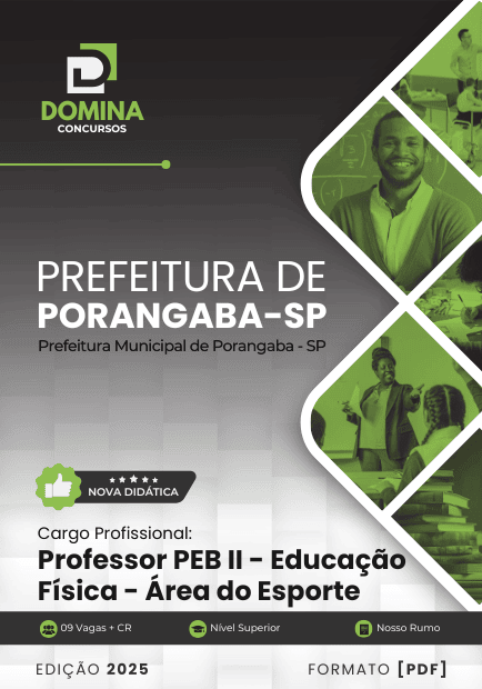 Apostila Professor PEB II Educação Física Área Esporte Porangaba SP 2025